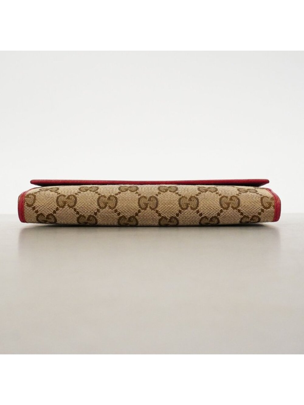 Gucci Wallet GG Canvas Beige Red Gold - Picture 3 of 10